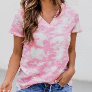 New Pink Lily Tie Dye Tee